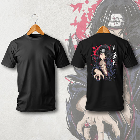 Itachi Round Neck Black Anime T-Shirt – Custom Printed T Shirt